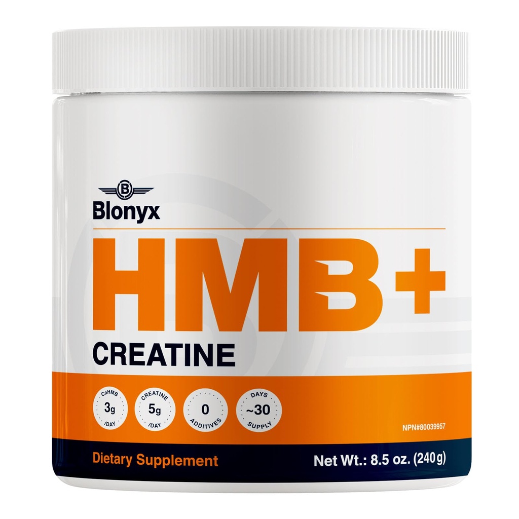 HMB + Suplimentul Creatine - 3g Daily HMB pentru putere îmbunătățită, putere și recuperare, Ideal pentru sportivi de mare intensitate, 30 de zile de aprovizionare