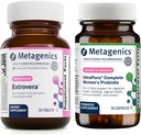 Metagenics HerWellness Estrovera (30 comprimate) & UltraFlora Probiotic pentru femei (30 capsule) - Hormone-Free Menopauza suport - SIDA Digestive Health