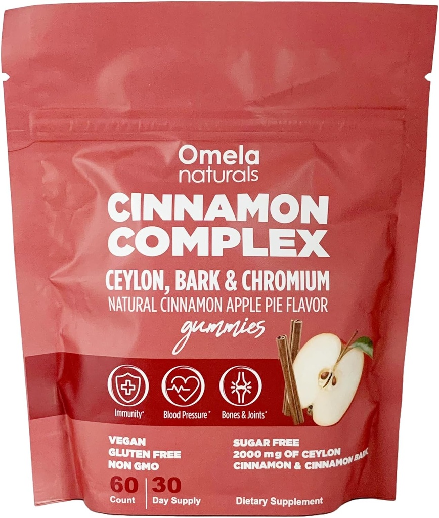 Sugar-Free Ceylon Cinnamon Complex Gummies Apple Cinnamon Flavor 