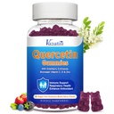 Quercetin cu Bromelain Gummies, Quercetin 1200MG cu vitamina C Zinc & Elderberry pentru Immune System & Allergy, Chemable & Vegan Gummies, 60 Cts
