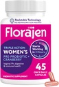 Florajen Femeii Probiotic, Prebiotic, & Cranberry Supliment pentru Vaginal Health, Immune Support, & Digestive Wellness - 30-conte