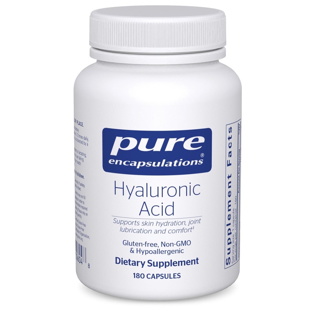 Pure Encapsulations Acid hialuronic - for Skin Hydration, Joint Lubrication & Joint Health* - Efficient absorbtion - Gluten Free - Vegan & Non-GMO - 180 Capsule