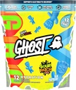 Pachete de hidratare GHOST, Sour Patch pentru copii Zmeură Albastră, 12 Sticks, Electrolit pulbere - Băutura Mix Supliment cu magneziu, potasiu, calciu, vitamina C - Vegan, fără soia, zahăr & Gluten