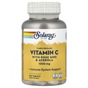 SOLARAY Vitamina C 1000 mg capsule cu eliberare temporizată cu Rose HIPS & Acerola Bioflavonoide, Două etape pentru absorbţie mare şi toată ziua de suport funcţie imună, 60 zile de garanţie (100 serviri, 100 comprimate)