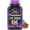 Tnvitamine Organic Flaxseed Oil Softgels: 2000 mg - 90 Softgels 