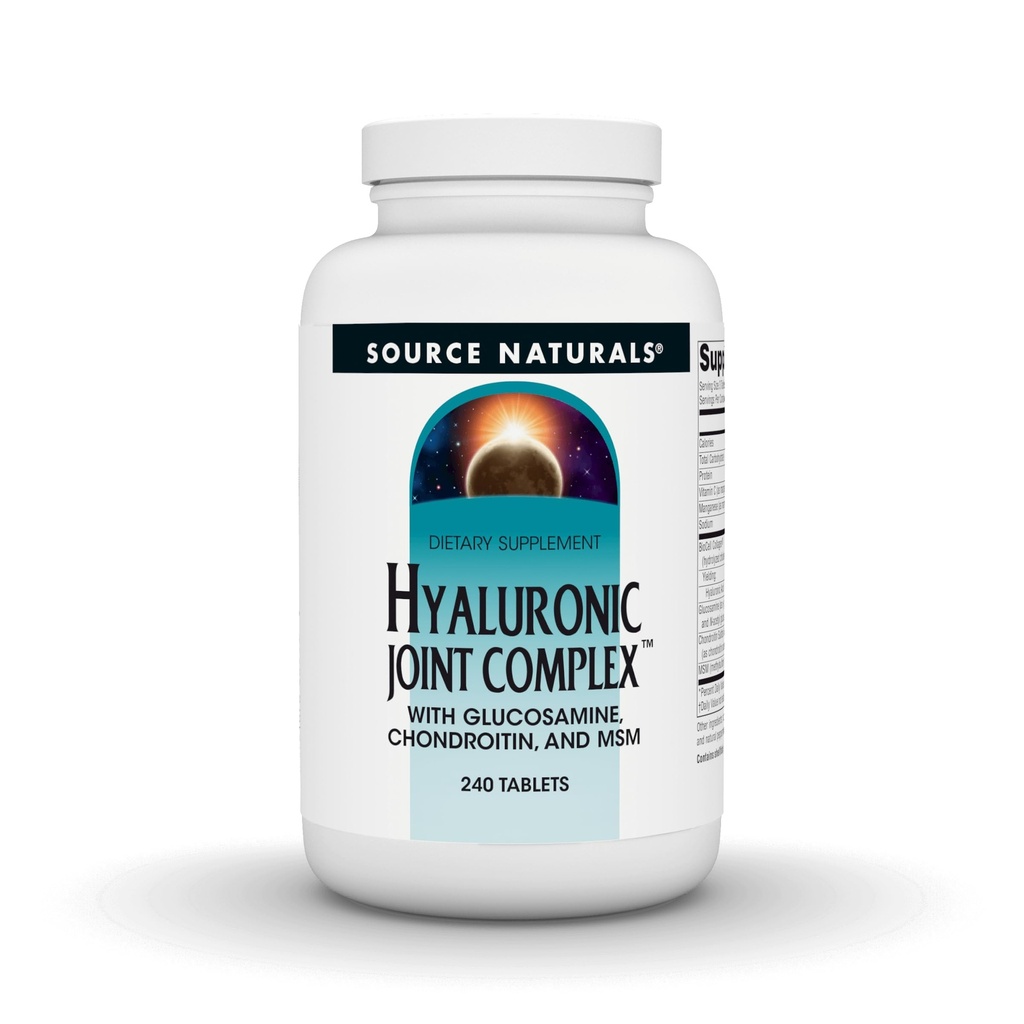 Naturals sursă Complex comun hialuronic cu Glucosamină, Chondroitin & MSM Putere suplimentară - 240 comprimate