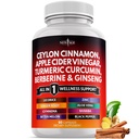 Ceylon Scorțișoară, Turmeric, Oțet de cidru de mere, Ginseng, Aloe Vera, Berberine Plus Banaba, Root Ginger - 60 Conte
