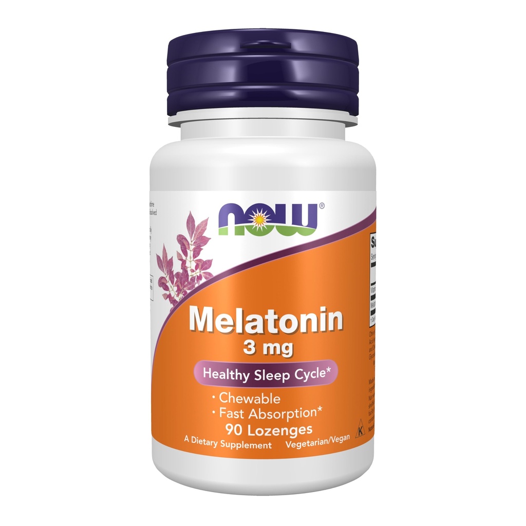 Acum Suplimente, Melatonina 3 mg, Scavenger Radical gratuit *, Ciclu de somn sănătos *, 90 Lozenges masticabile