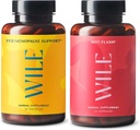 Wile Perimenopauza Suport + Hot Flash Suplimente, 2-Pack Menopause Suport pentru femei, (2) Flacoane de 60 capsule Fiecare, 120 Total