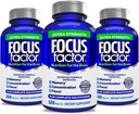 Focus Factor Adults Extra Strength, 120 Count- Brain Supplement for Memory, Concentration, Focus- DMAE, Vitamin D, DHA- Brain Health Supplement – Trusted Formula- Brain Vitamins, Focus Pills (3 Pack)