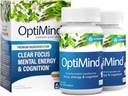 Optimind Bacopa Monnieri Brain Supplement for Memory and Focus, Nootrops with Fosfatidilserină, Huperzine A, Non-GMO, Clinic Studied Ingrediente, 64 Capsule