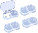 4PCS Pill Case pentru Purse Mici Pilula Organizator Portable Travel Daily Pilulă Containere AM & PM Mini Pilula Cutie Vitamina, Ulei de peşte, Suplimentar Deţinătorul
