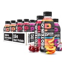 Protein2o Hydration Drink - 2-in-1 lichid Whey Clear Proteine Izolate și Electrolyte Drink - 15g Proteine, Vitamine B5, B6 - Recuperare post-workout - 16,9 Fl Oz - 12 Conte Flavor Variety Pack