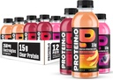Protein2o Hydration Drink - 2-in-1 lichid Whey Clear Proteine Izolate și Electrolyte Drink - 15g Proteine, Vitamine B5, B6 - Recuperare post-workout - 16,9 Fl Oz - 12 Conte Flavor Variety Pack