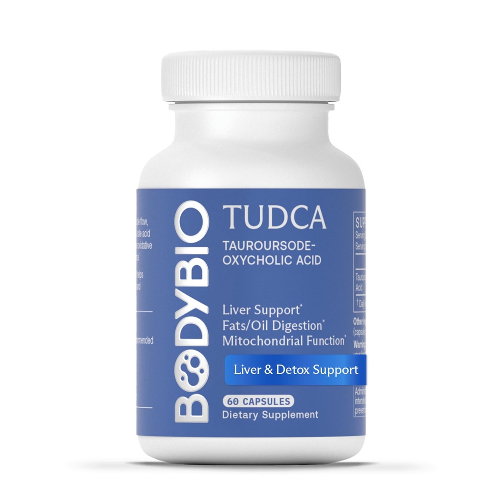 BodyBio TUDCA - Pure Tauroursodeoxicolic Acid Support Bile Flow, Fat Metabolism & Ficat Detox