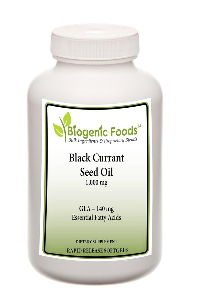 Ulei de semințe de coacăze negre - Acid gras esențial 140 mg de GLA sursă naturală - 1000 mg
