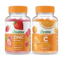 Zinc de viață 50mg + vitamina C 750mg, Gummie Bundle - mare Tasting, Supliment de vitamine, gluten gratuit, OMG gratuit, Guma de mestecat