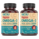 DEVA Vegan Omega-3 DHA-EPA, de la Micro Algae, Lansare întârziată, 90 capsule Vegane (Pachetul de 2)