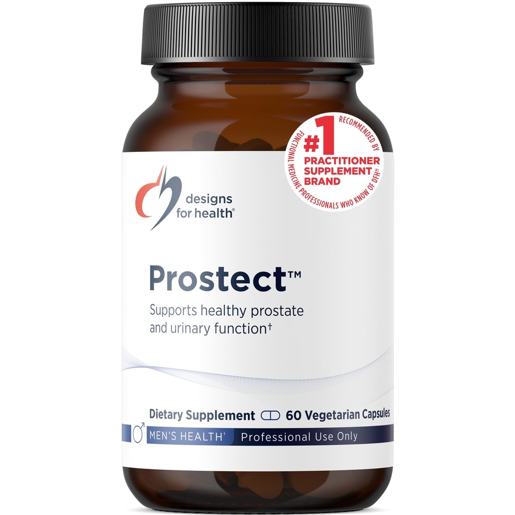 Design-uri pentru sănătate Protect - Saw Palmetto-Free Prostate Suplimente pentru bărbaţi - Funcţie urinară + Suport prostată - Cranberry, Polen + Extract de rodie - Suplimentul pentru bărbaţi de sănătate (60 capsule)