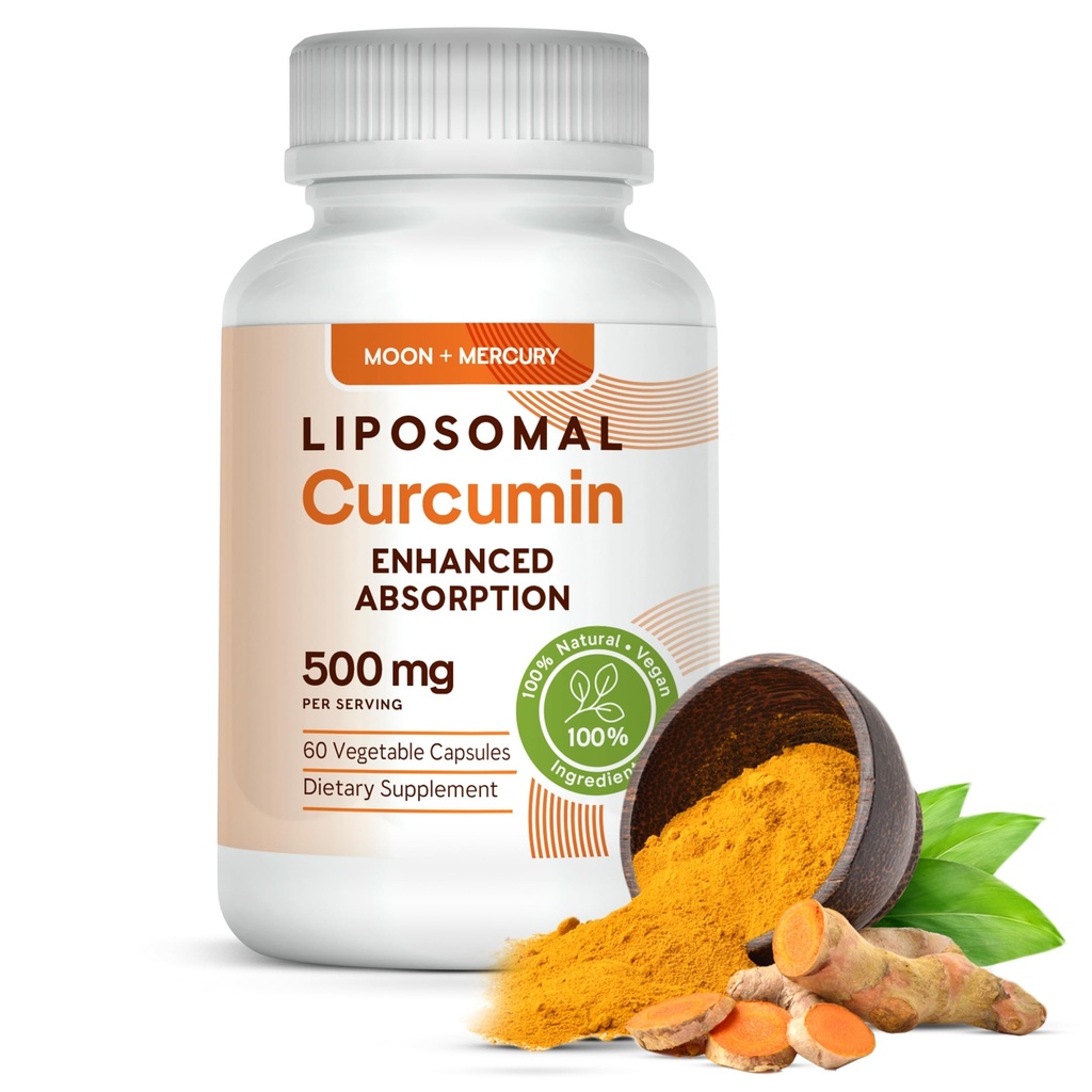 Liposomal Turmeric Curcumin 500mg - 60 Turmeric Curcumin Suplimente Capsule