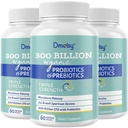 Probiotice pentru femei și bărbați, 300 Miliarde CFU 24 Tulpini Probiotice + 15 plante organice Prebiotice Blend, Perioada de valabilitate Stabil Gut Health Supliment pentru Digestive Immune & Whole-Body Health, 6 Luna de aprovizionare
