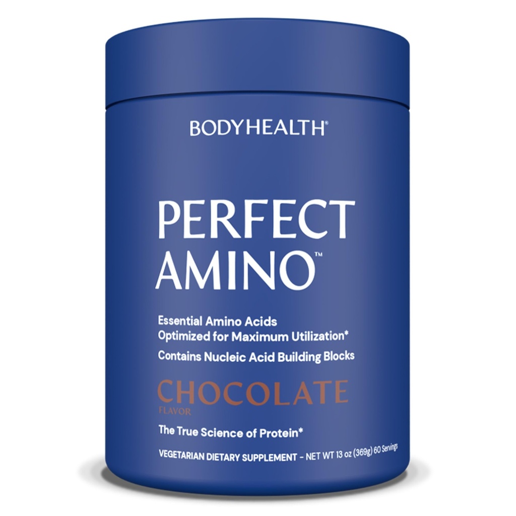 BodyHealth Perfect Amino Powder - BCAA și EAA pulbere pentru antrenament Pre și Post - Amino Acid Energie băutură pentru bărbați și femei pentru a sprijini Lean musculare și de recuperare - Ciocolată - 60 Serviri