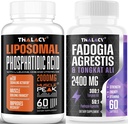 Acid fosforatidic 2000mg cu Fadogia Agrestis 1400mg şi Tongkat Ali 1000mg pentru putere maximă, energie şi musculare de construcţii Bundle