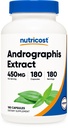 Nutricost Andrographis Extract 450mg, 180 capsule vegetariene - fără GMO & Gluten
