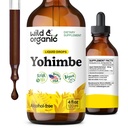 Suplimente salbatice si organice Yohimbe pentru barbati si femei - 5 mg extract de Yohimbine Tincture - picaturi de scoarta Yohimbe fara alcool - Vegan, non-GMO si zahar - 4 fl oz