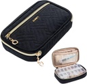 BAGSFY Pill Organizator Caz 2 ori pe zi- Medicina Weekly Organizator Travel Pilula Box cu Removabil 7 zile Medicina container pentru ulei de pește, vitamina, supliment