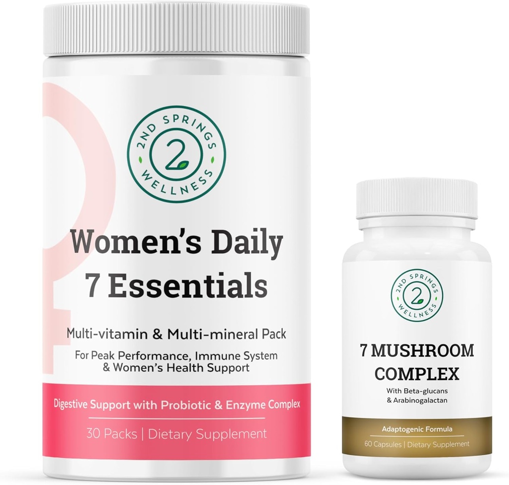 Feminină Vitality Bundle - 7 Complex de ciuperci & Femei de zi cu zi 7 esențiale pentru wellness completă