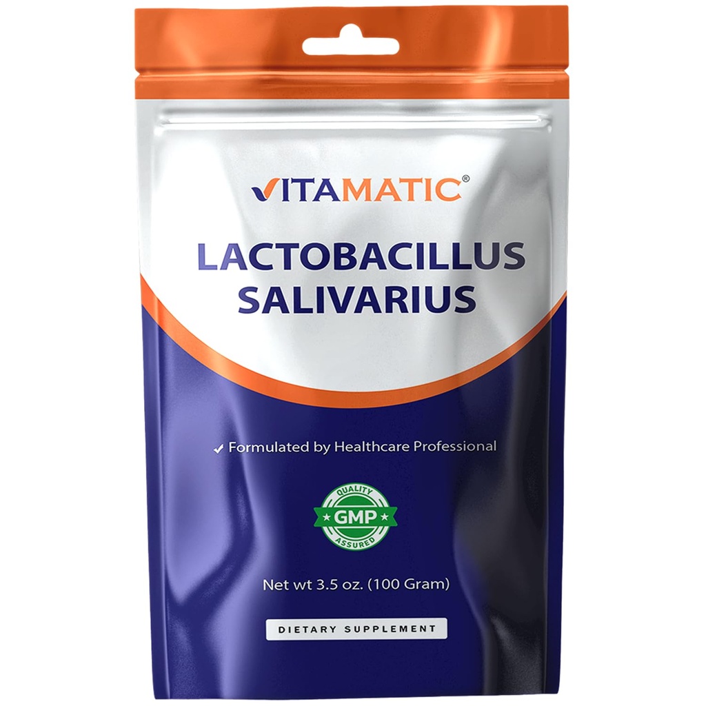 Vitamatic Lactobacillus Salivarius Powder Probiotic - Suport digestiv - 100 Gram (3.5 OZ) - 100 Servings
