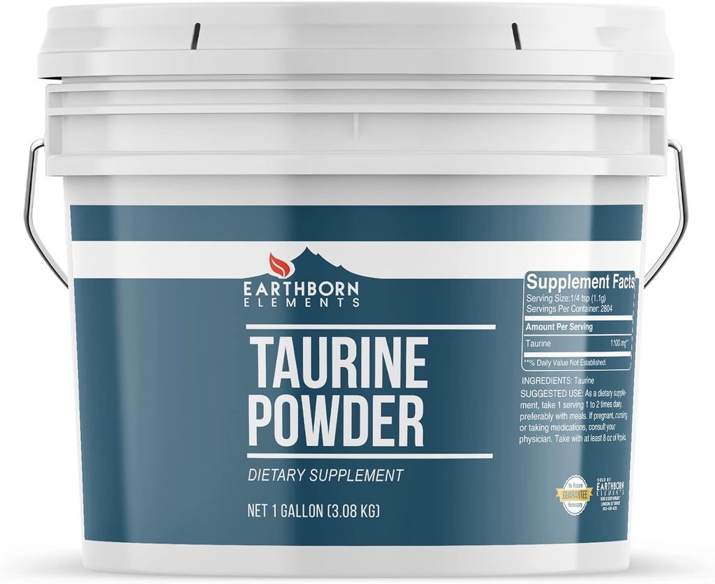 Elemente nascute Pudră de taurină 1 Gallon Bucket, Supliment alimentar, fără aditivi