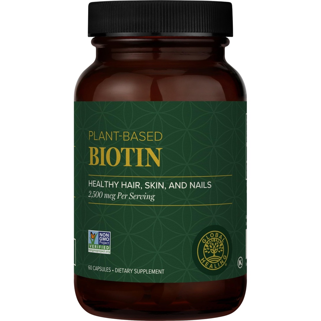 Centrul Global de Vindecare - Biotina (Vitamina B7) Biotina pentru Suplimentul de crestere a parului Vitamine, Suporturi Piele radiantă, și unghii mai puternice, Vitamine de pierdere a parului pentru femei și bărbați, mai mult decât 1000mcg