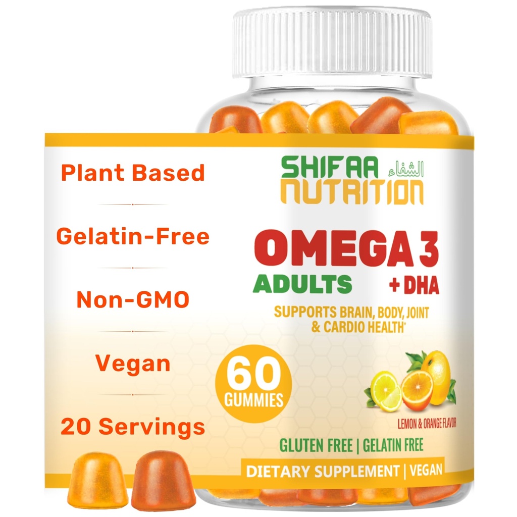 SHIFAA NUTRIŢIE Vegan Omega 3 Gume pentru adulţi 