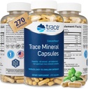 Trace Minerale ConcenTrace Capsulele ConcenTrace Low-Sodium - Supliment pentru a sprijini sănătatea osoasă și energia corpului - Hidratare sănătoasă și supliment de suport electrolit - 270 capsule (90 Servings