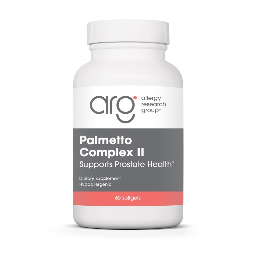 Grupul de cercetare pentru alergii Palmetto Complex II - Suport pentru prostate, Saw Palmetto pentru bărbaţi şi femei, cu Licopen, Ulei de seminte de dovleac, Zinc - 60 Conte