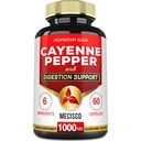 6in1 capsule de ardei iute cu rădăcină de ghimbir, rădăcină de sfeclă, și piper negru și mai mult - 60 capsule - Cayenne Supplement Supports Digestion System, Imunitate