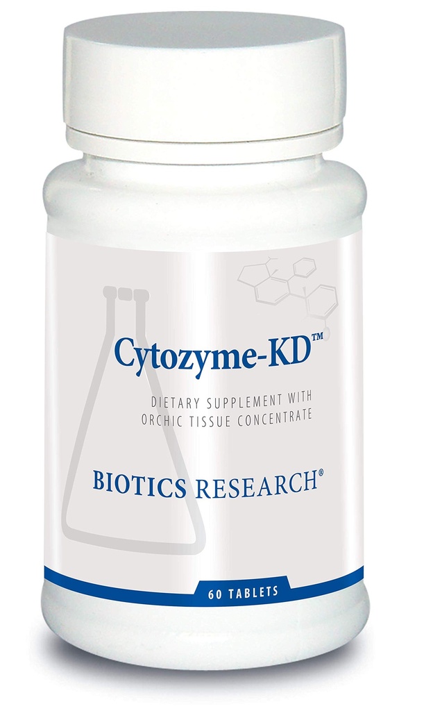 Biotice Cercetare Citozyme KD Rinichi neonatali, Sprijină Sănătatea renală, Heart Health, SOD, Catalase, Potent Activitatea antioxidant, 60 comprimate