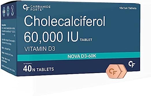 Puritani Vitamina D3 60000 UI - Chewable Cholecalciferol Vitamina D Supliment pentru femei și bărbați - 40 comprimate