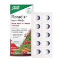 Comprimate de fier Floradix - Supliment de fier cu vitamine B, acid folic, vitamina C & More - Suport energetic - Vegetarian & Gluten-Free - 80 comprimate (80 Servings)