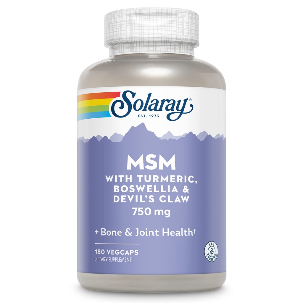Capsule Solaray MSM, 750 mg, 180 Count