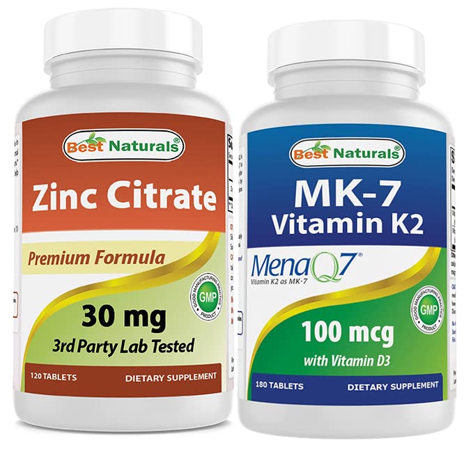 Citrat de zinc 30 mg & Vitamina K2 (MK7) cu D3