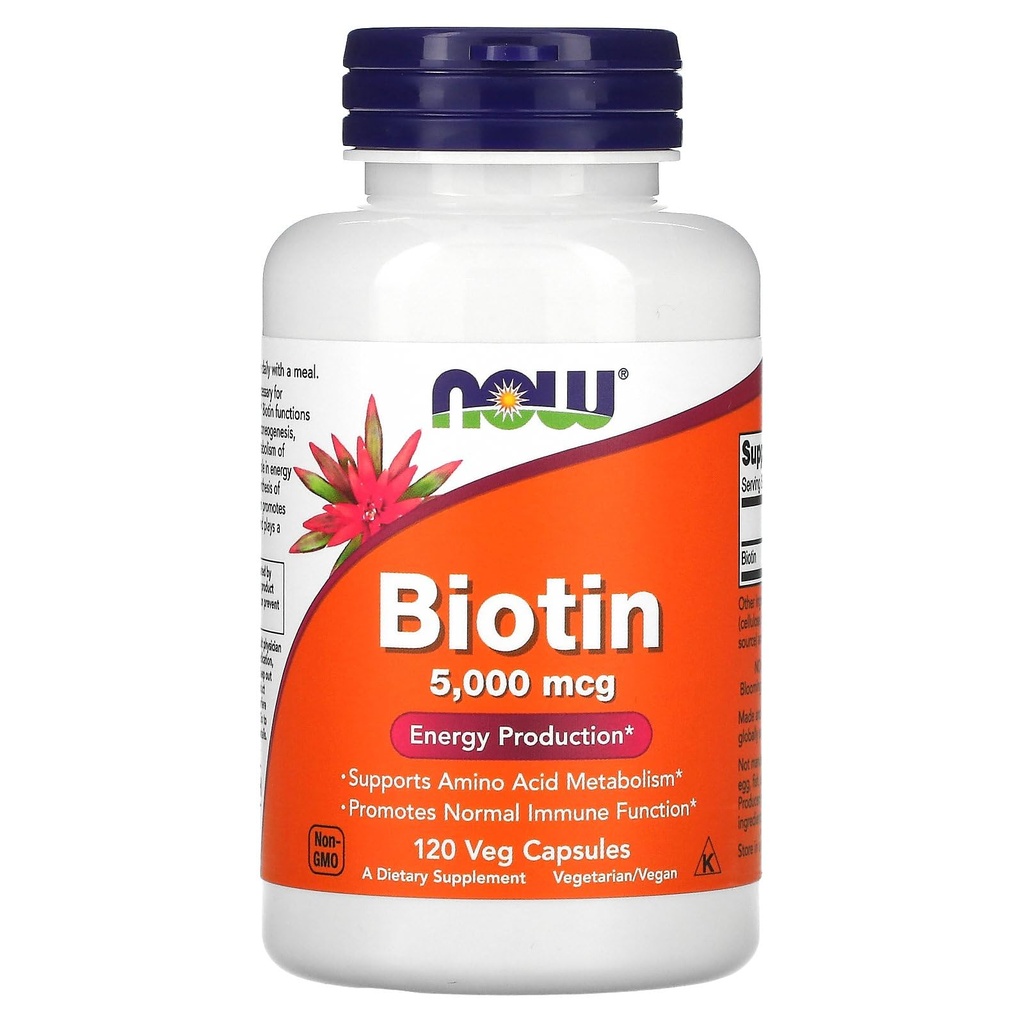 Acum alimente Biotina 5 MG Capsule vegetariane, 120 Conte