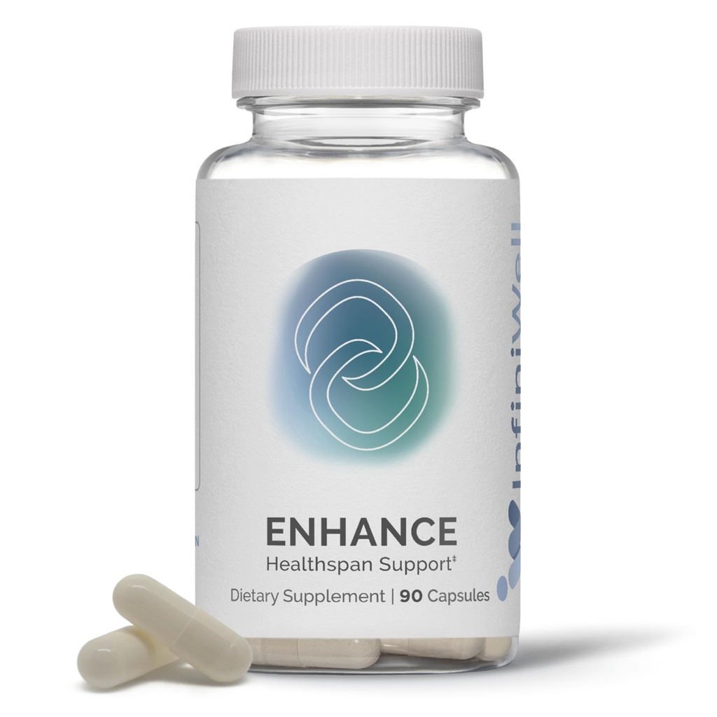 InfiniWell Îmbunătățire - Îmbătrânire sănătoasă, supliment de longevitate cu Trimethylglicine (TMG)- Încurajarea Reînnoirea celulară și sănătatea mitocondrială - Ajutor pentru promovarea sănătății și îmbătrânirea epigenetică (90 capsule)