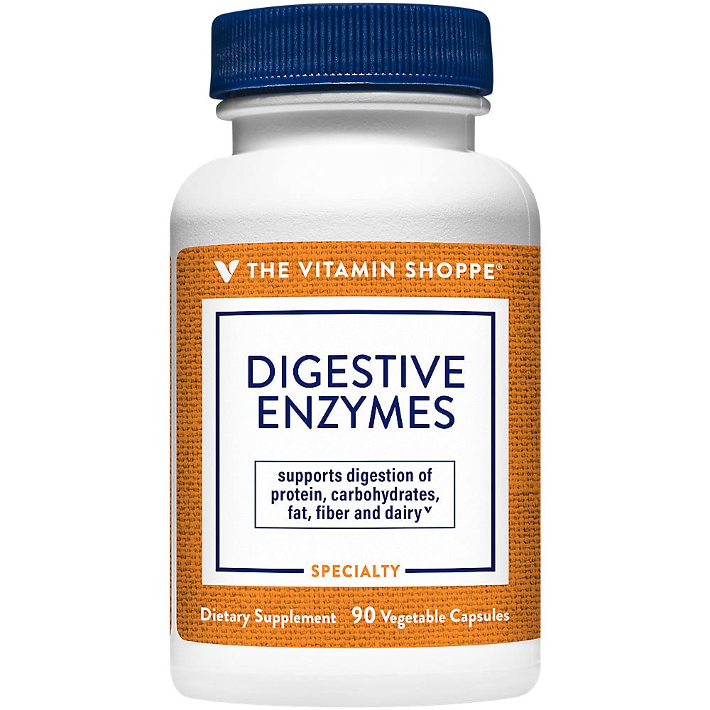 Enzime digestive - Formula digestivă bazată pe plante, promovează digestia pentru a ajuta la eliberarea Nutrients, Nutrient Digestion & Absorbtion (90 Capsule vegetale) de vitamina Shoppe