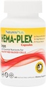 NaturesPlus Hema-Plex Iron - 60 capsule cu acţiune rapidă - 3 cutii - 85 mg Iron Chelated + Vitamina C & Bioflavonoizi pentru celule roşii sănătoase din sânge - Vegan, gluten gratuit - 90 Serviri totale