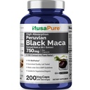 NusaPure Black Maca Root 50:1 Extract, 750 mg echivalent cu 37500 mg 200 Veggie Per Caps (Vegan, Non-GMO)
