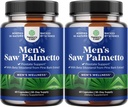 Saw Palmetto pentru barbati cu Beta Sitosterol - Saw Palmetto Extractul de prostata Supplementar pentru sanatate barbatilor si un control mai bun al vezicii urinare Plus Restaurarea suplimentului de par pentru sanatatea parului pentru barbati - 2 Pack