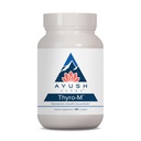 Ayush Herbs Thyro-M - Suport tiroidian pentru femei și bărbați, Sănătate tiroidiană, Îngrijire tiroidiană cu L Tyrosine, Ashwagandha, Kelp, Suport pentru Energie Naturală - 120 Capsule vegetariene (1 Conte)